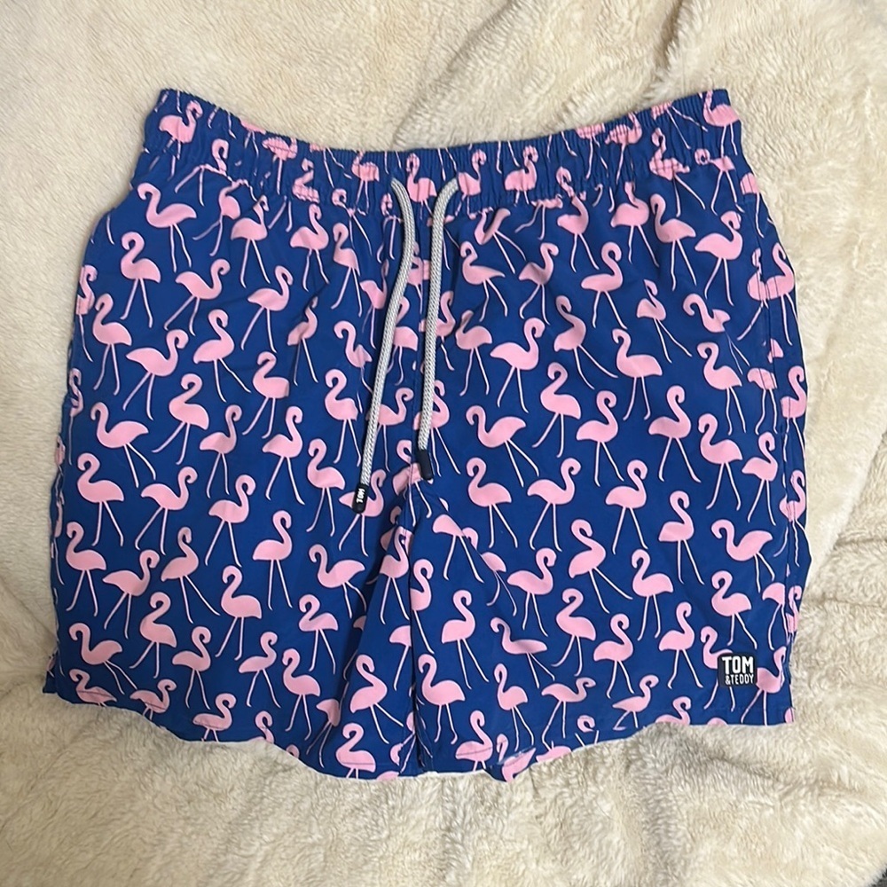 EUC Tom & Teddy Men’s Flamingo Medium Swim Trunks